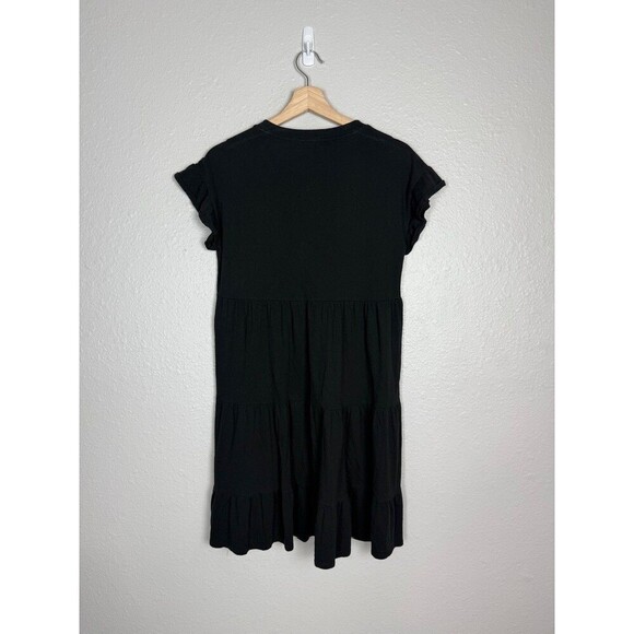 J Crew Black Tiered Mini Shift Dress XS - Picture 3 of 6